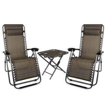 Zestaw krzeseł ogrodowych ze stolikiem krzesła ogrodowe stolik Zero Gravity - Timeless Tools