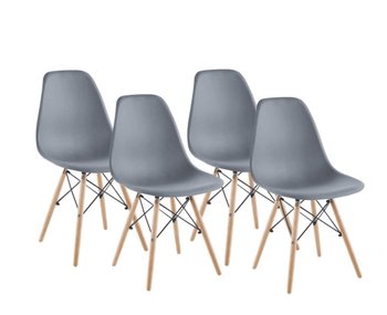 Zestaw krzeseł SASKA GARDEN Matera szary, 45,5x52,5x82 cm, 4 szt. - Saska Garden