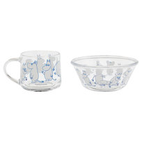 Zestaw Kubek + Miseczka, Moomin Winter, Szkło, 360 ml, 15 cm