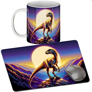 Zestaw Kubek + Podkładka - Dinozaury - Prezent Wiele Wzorów + Imię - Inny producent