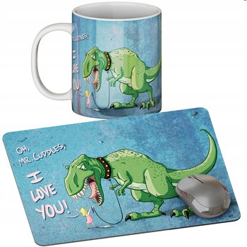 Zestaw Kubek + Podkładka - Dinozaury - Prezent Wiele Wzorów + Imię - Inny producent