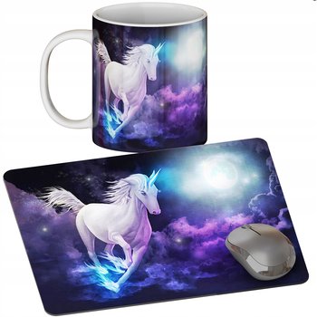 Zestaw Kubek + Podkładka - Jednorożec Unicorn - Prezent Wiele Wzorów + Imię - Inny producent