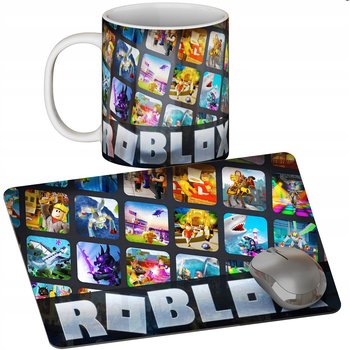 Zestaw Kubek + Podkładka - Roblox Gra Online - Prezent Wiele Wzorów + Imię - Inny producent