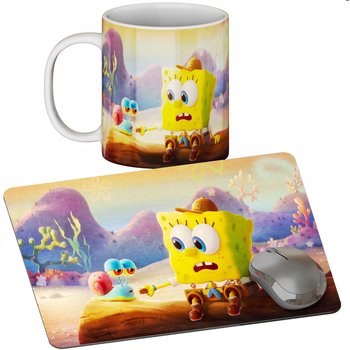 Zestaw Kubek + Podkładka - Spongebob - Prezent Wiele Wzorów + Imię - Inny producent