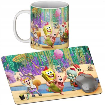 Zestaw Kubek + Podkładka - Spongebob - Prezent Wiele Wzorów + Imię - Inny producent