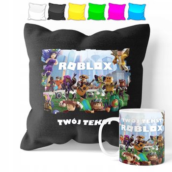Zestaw: Kubek + Poszewka - Roblox Gra - Prezent Wiele Wzorów + Imię - WORLD CASE