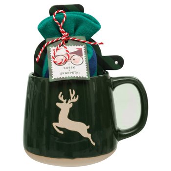 Zestaw Kubek + Skarpety, Santa's Factory, Renifer, Rozmiar Uniwersalny, 380 ml - Empik