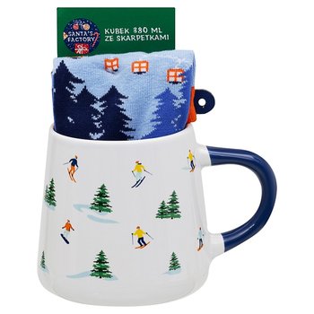 Zestaw Kubek + Skarpety, Santa's Factory, Rozmiar Uniwersalny, 380 ml - Empik