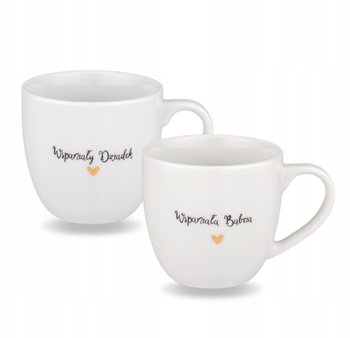 Zestaw kubków 300 ml - Wspaniały Dziadek i Wspaniała Babcia ZŁOTE SERCE - Nadzwyczajnie