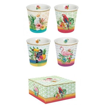 Zestaw kubków MIA HOME, Tropical Friends, 100 ml, 4 szt. - MIA home