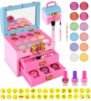 Zestaw Kuferek Do Malowania Paznokci Makijażu Dla Dzieci Kosmetyki Naklejki