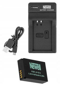 Zestaw Ładowarka Dc-Usb +Akumulator Newell Lp-E12 - Newell