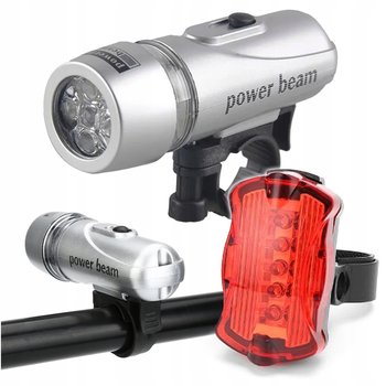 ZESTAW LAMP ROWEROWYCH 5 LED - PRZÓD I TYŁ BEZPIECZEŃSTWO - DomoweHity24