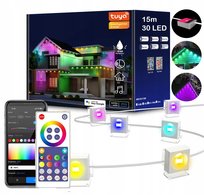Zestaw lampek LED RGBIC WW+NW+CW 15m 30LED dekoracja świąteczna na dom IP67