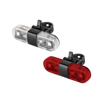 Zestaw lampka rowerowa LED na przód i tył Rebel USB komplet - Rebel