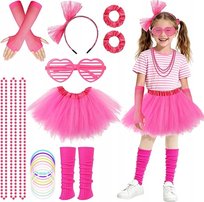 ZESTAW LAT 80 DLA DZIEWCZYNKI TUTU NEON OKULARY AKCESORIA Inna marka