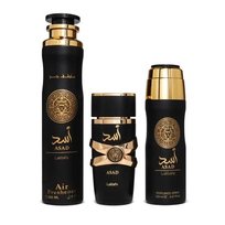 Zestaw Lattafa Asad Woda Perfumowana 100Ml Dezodorant 200Ml Odświeżacz 300M
