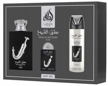 Zestaw Lattafa Ishq Al Shuyukh Silver Edp 100ml + Edp 20ml + Deodorant 200ml - Lattafa
