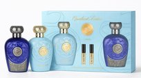Zestaw Lattafa Opulent Dubai 100ml Blue Oud Elixir 100ml 2x 4ml