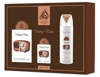 Zestaw Lattafa Vintage Radio 100ml+20ml Woda Perfumowana Spray 200ml Lattafa