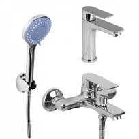 Zestaw łazienkowy ELENA: bateria wannowa + bateria umywalkowa chrom Yoka Home