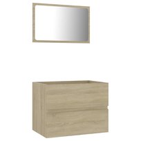 Zestaw łazienkowy - szafka i lustro (60x38,5x45 cm / AAALOE