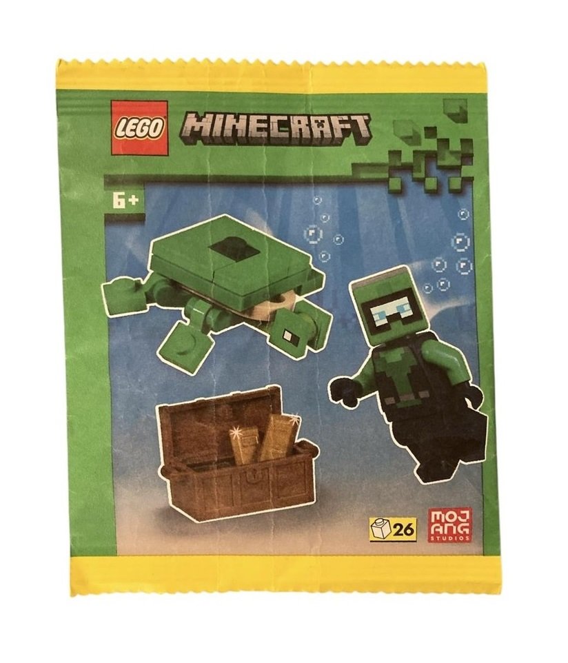 Zestaw LEGO Minecraft - Diver with Treasure Chest and Turtle #662505 (polybag, klocki, foilpack)