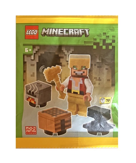 Zestaw LEGO Minecraft- Gold Hunter with Crafting Table, Furnace and Anvil #472506 (polybag, klocki, foilpack)