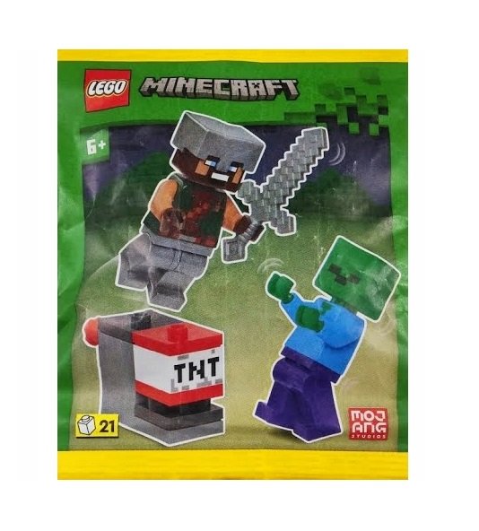 Zestaw LEGO Minecraft - Hero with Zombie and TNT Launcher #662510 (polybag, klocki, foilpack)