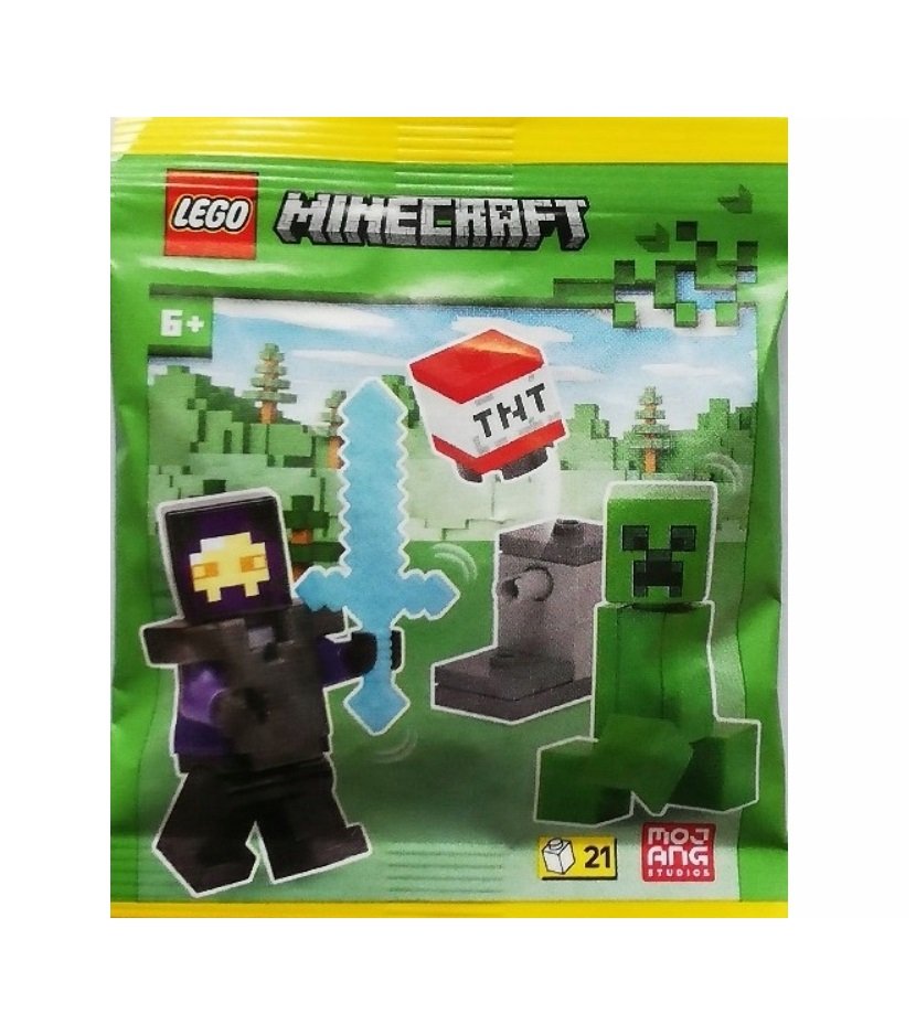 Zestaw LEGO Minecraft - Realm Raider with Creeper and TNT Launcher #L0002247 (polybag, klocki, foilpack)