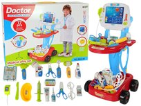 Zestaw Lekarski na Wózku Doktor 17 Elementów EKG Import LEANToys