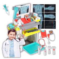 Zestaw Lekarza Duży Mobilny Doktor Edukacja Dziecko Stacja Medyczna Rtg Eeg