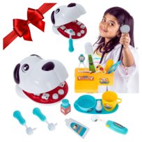 Zestaw Małego Dentysty Zęby Uśmiech Prezent Na Śwęta Piesek Chory Ząbek