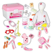 Zestaw Małego Lekarza Mobilny Doktor Edukacja Dziecko Apteczka Strój Czepek