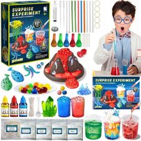 Zestaw Małego Naukowca XXL 52w1 – Eksperymenty Chemiczne, Wulkan, Kryształy i Hydrożel, Edukacyjny dla Dzieci 8+