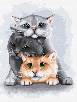 Zestaw Malowanie Po Numerach Obraz dzieci Kot Zwierzęta Prezent