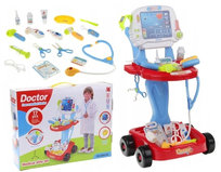 Zestaw Mały Doktor Lekarz Wózek Lekarski Akcesoria
