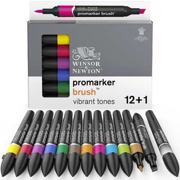 Zestaw markerów, Pro Brush, 12 kolorów, Winsor&Newton - Winsor & Newton