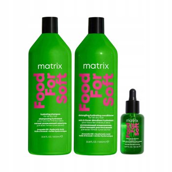 Zestaw MATRIX Food For Soft Szampon odżywka i olejek do włosów suchych 2x1L - Matrix