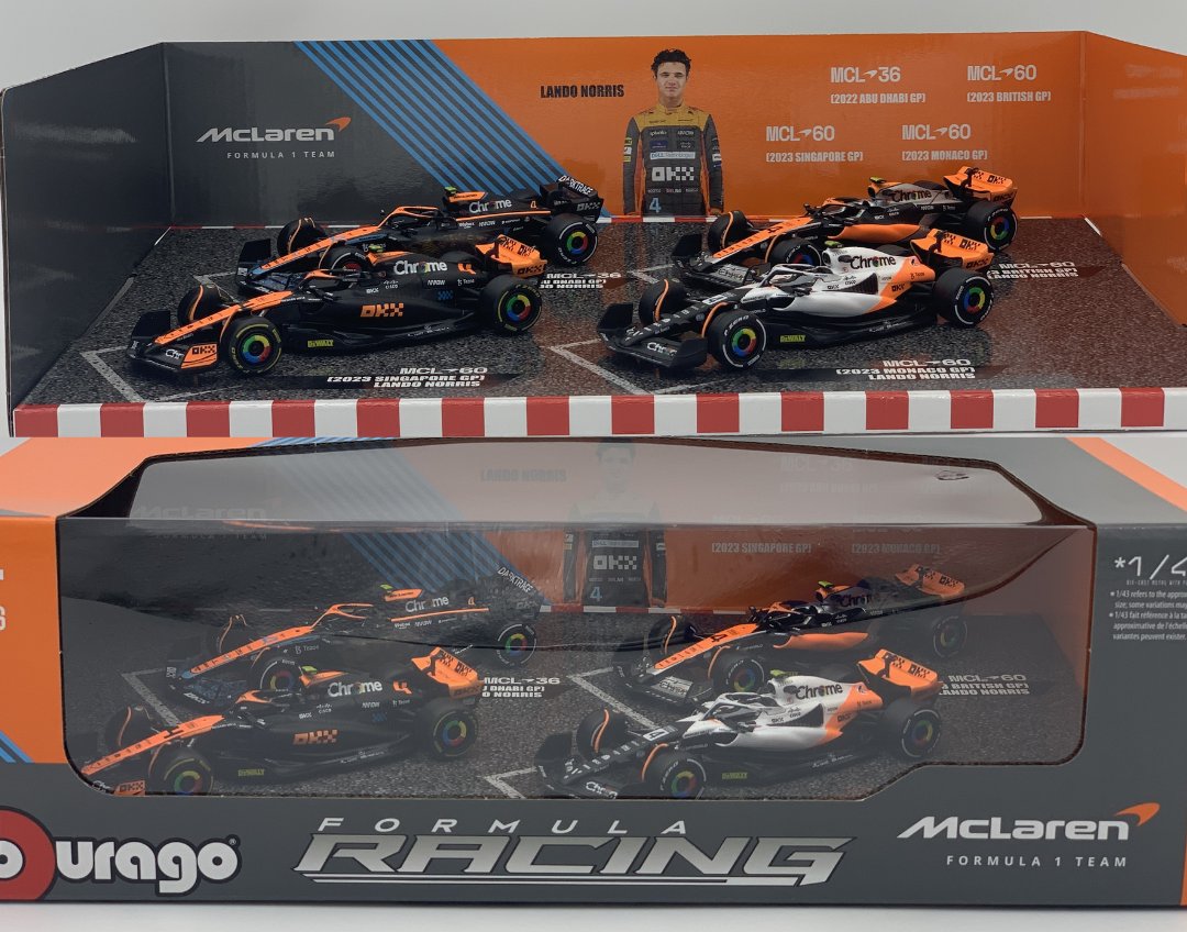 （訳ありセール 格安） ZESTAW McLaren F1 TYLKO Norris 2022-2023 MCL36, MCL60 ミニカー