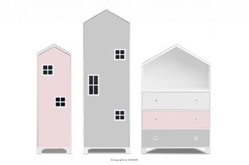 Zestaw meble domki dla dziewczynki różowe 3 elementy MIRUM Konsimo - Konsimo