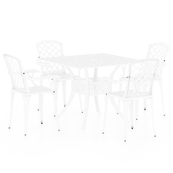 Zestaw mebli bistro aluminiowych, 4 krzesła, stół, - Zakito