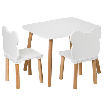 Zestaw mebli dla dzieci ,stolik 50/60 cm i dwa krzesełka misie - Inna marka