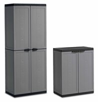 Zestaw Mebli Gospodarczych KETER/KIS JOLLY SET Szafa Wysoka Niska Dark Grey