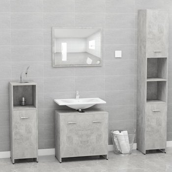 Zestaw mebli łazienkowych, szarość betonu, płyta wiórowa - vidaXL