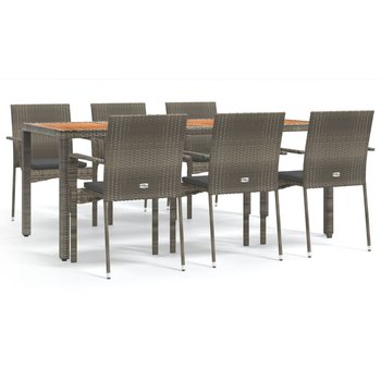 Zestaw mebli ogrodowych rattanowy 6 krzeseł + stół - Zakito