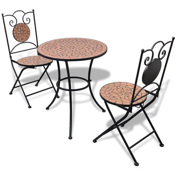 Zestaw mebli ogrodowych - stół + 2 krzesła, terako - Zakito