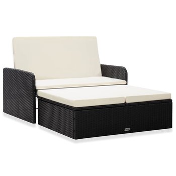 Zestaw mebli rattanowych do ogrodu - sofa + podnóż - Zakito Europe