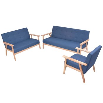 Zestaw mebli wypoczynkowych niebieski - 1 fotel, 1 - Zakito Europe