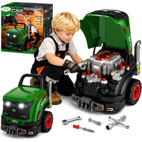 ZESTAW MECHANIKA DLA DZIECI SILNIK DO ROZKRĘCANIA TRAKTOR WARSZTAT Sferazabawek